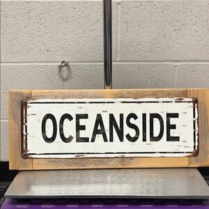 Rustic Brown and White Oceanside Sign